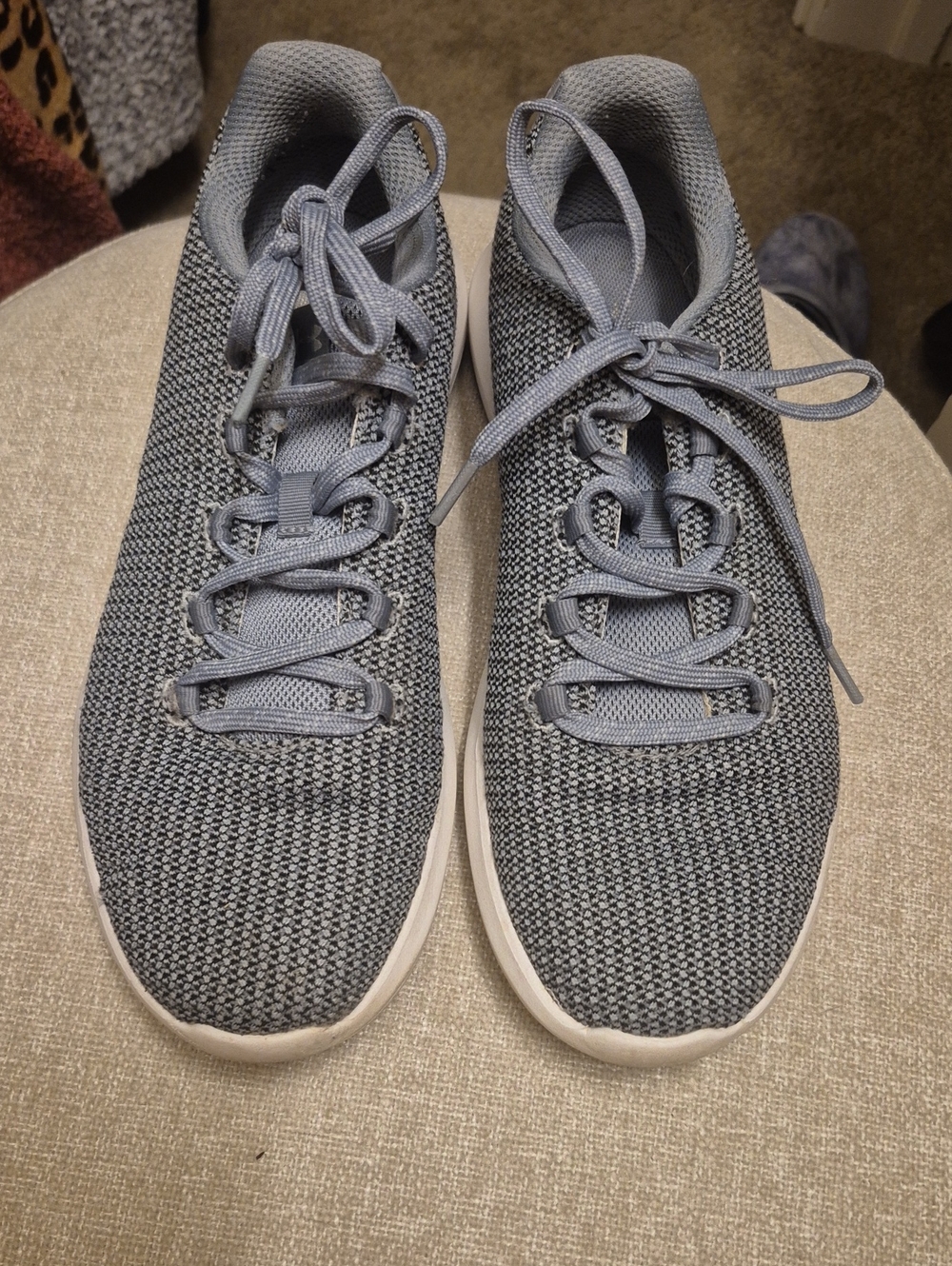 Under Armour Men's Gray Knit Athletic Shoes